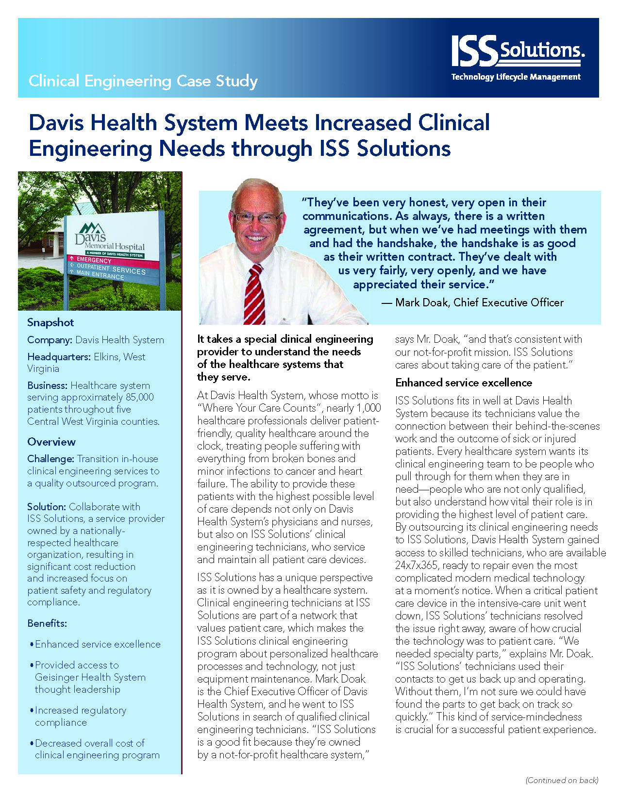 Davis Health System Case Study ISS