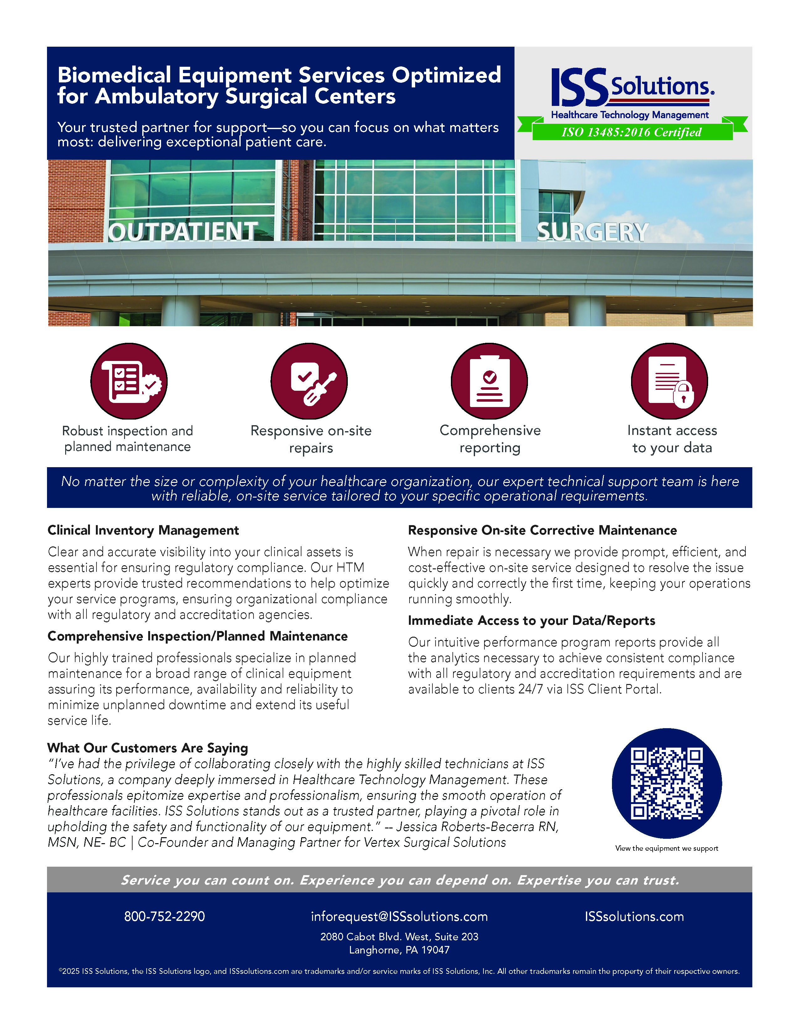 Clinical Device Repair and Maintenance Datasheet